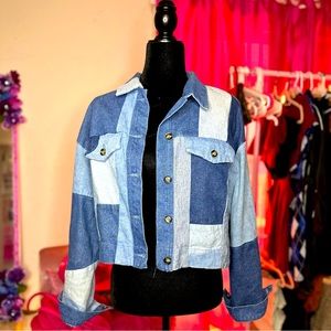 Fashion Nova patchwork jean jacket